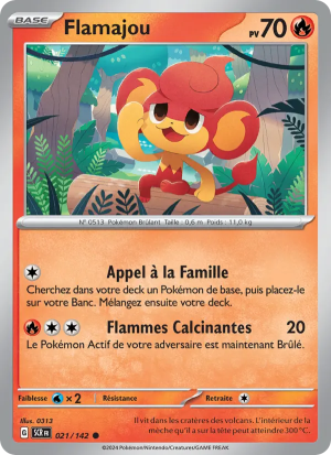Carte Pokémon Flamajou 021/142 – Couronne Stellaire