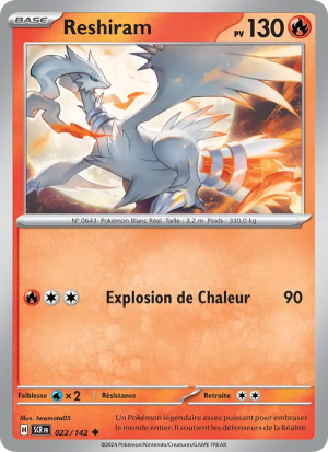 Carte Pokémon Reshiram 022/142 – Couronne Stellaire