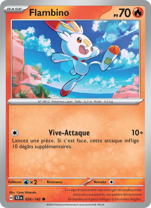 Carte Pokémon Flambino 026/142 – Couronne Stellaire