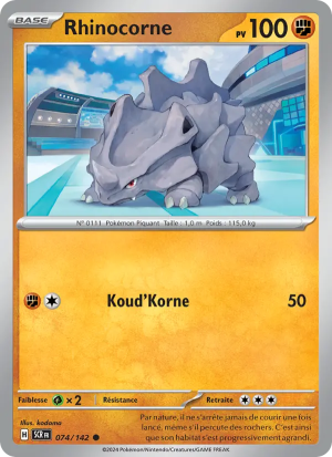 Carte Pokémon Rhinocorne 074/142 – Couronne Stellaire
