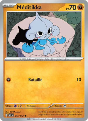 Carte Pokémon Meditikka 077/142 – Couronne Stellaire