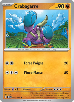 Carte Pokémon Crabagarre 087/142 – Couronne Stellaire