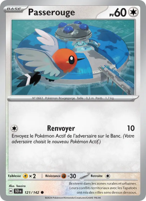 Carte Pokémon Passerouge 121/142 – Couronne Stellaire