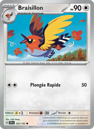 Carte Pokémon Braisillon 122/142 – Couronne Stellaire