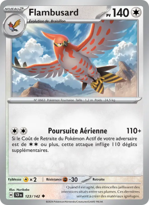 Carte Pokémon Flambusard 123/142 – Couronne Stellaire