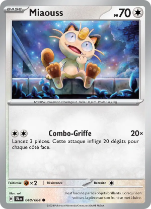 Carte Pokémon Miaouss 048/064 – Fable Nébuleuse