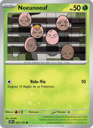 Carte Pokémon Noeunoeuf 002/191 – Étincelles Déferlantes