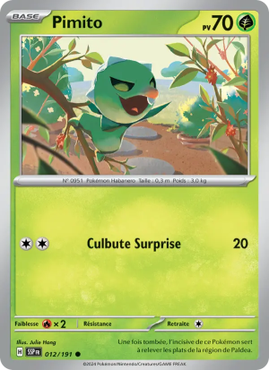Carte Pokémon Pimito 012/191 – Étincelles Déferlantes