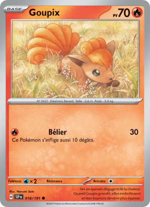 Carte Pokémon Goupix 016/191 – Étincelles Déferlantes