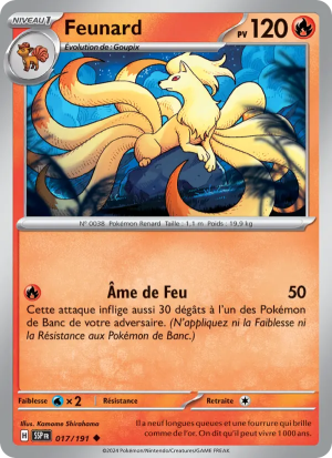 Carte Pokémon Feunard 017/191 – Étincelles Déferlantes