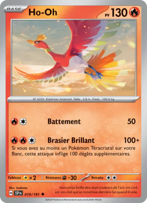 Carte Pokémon Ho-Oh 019/191 – Étincelles Déferlantes