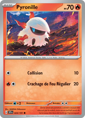 Carte Pokémon Pyronille 024/191 – Étincelles Déferlantes