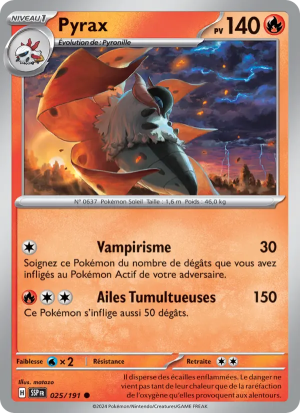 Carte Pokémon Pyrax 025/191 – Étincelles Déferlantes