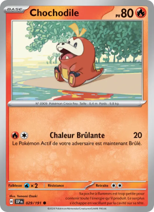 Carte Pokémon Chochodile 029/191 – Étincelles Déferlantes