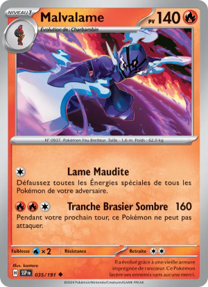 Carte Pokémon Malvalame 035/191 – Étincelles Déferlantes