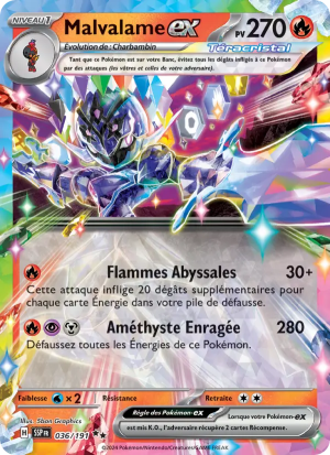 Carte Pokémon Malvalame ex 036/191 – Étincelles Déferlantes