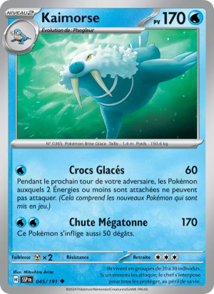 Carte Pokémon Kaimorse 045/191 – Étincelles Déferlantes