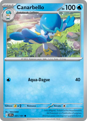 Carte Pokémon Canarbello 051/191 – Étincelles Déferlantes