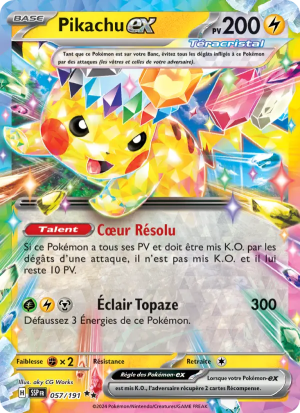 Carte Pokémon Pikachu ex 057/191 – Étincelles Déferlantes