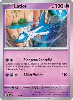 Carte Pokémon Latios 077/191 – Étincelles Déferlantes