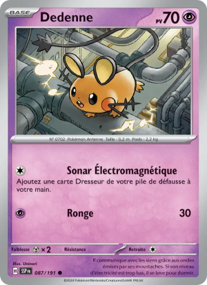 Carte Pokémon Dedenne 087/191 – Étincelles Déferlantes
