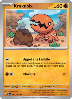 Carte Pokémon Kraknoix 104/191 – Étincelles Déferlantes