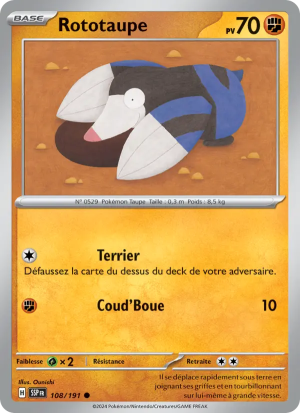 Carte Pokémon Rototaupe 108/191 – Étincelles Déferlantes