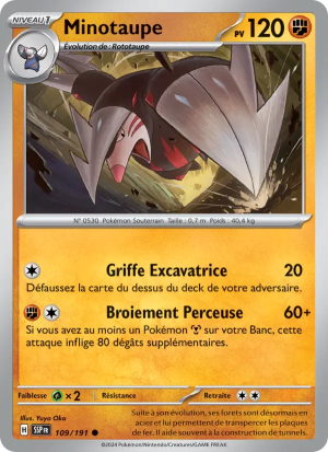 Carte Pokémon Minotaupe 109/191 – Étincelles Déferlantes