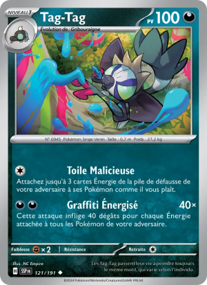 Carte Pokémon Tag-Tag 121/191 – Étincelles Déferlantes