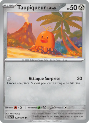 Carte Pokémon Taupiqueur d'Alola 122/191 – Étincelles Déferlantes