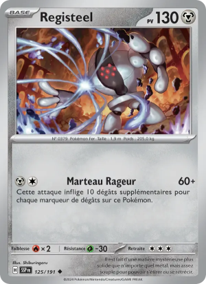 Carte Pokémon Registeel 125/191 – Étincelles Déferlantes