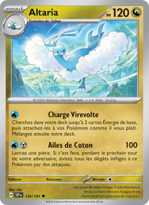 Carte Pokémon Altaria 134/191 – Étincelles Déferlantes