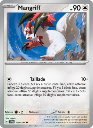 Carte Pokémon Mangriff 149/191 – Étincelles Déferlantes