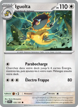 Carte Pokémon Iguolta 155/191 – Étincelles Déferlantes