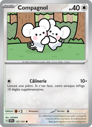 Carte Pokémon Compagnol 157/191 – Étincelles Déferlantes