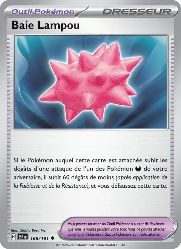 Carte Pokémon Baie Lampou 168/191 – Étincelles Déferlantes