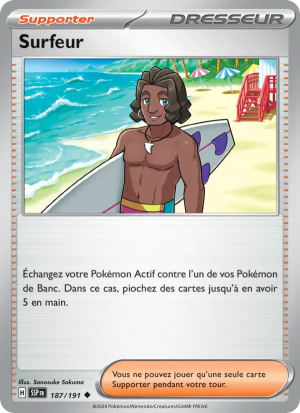 Carte Pokémon Surfeur 187/191 – Étincelles Déferlantes