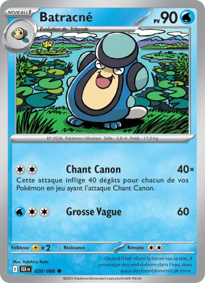 Carte Pokémon Batracné 020/086 – Foudre Noire