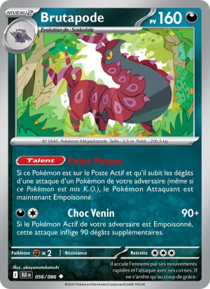 Carte Pokémon Brutapode 056/086 – Foudre Noire