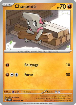 Carte Pokémon Charpenti 047/086 – Foudre Noire