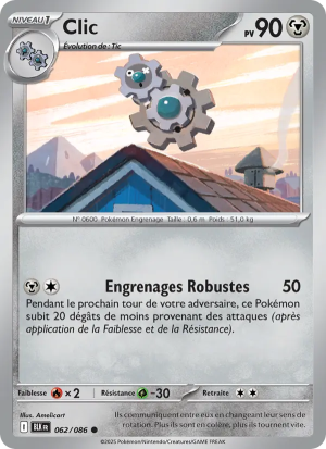Carte Pokémon Clic 062/086 – Foudre Noire
