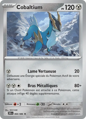 Carte Pokémon Cobaltium 066/086 – Foudre Noire