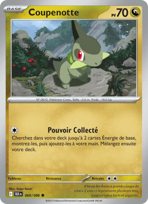 Carte Pokémon Coupenotte 068/086 – Foudre Noire