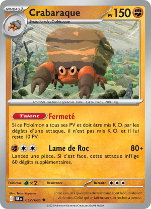 Carte Pokémon Crabaraque 052/086 – Foudre Noire