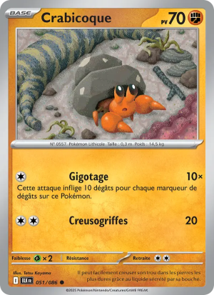 Carte Pokémon Crabicoque 051/086 – Foudre Noire