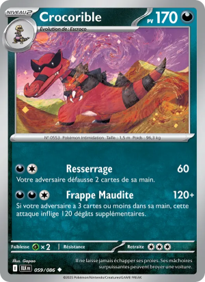Carte Pokémon Crocorible 059/086 – Foudre Noire