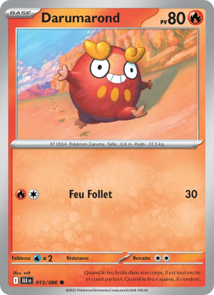 Carte Pokémon Darumarond 013/086 – Foudre Noire