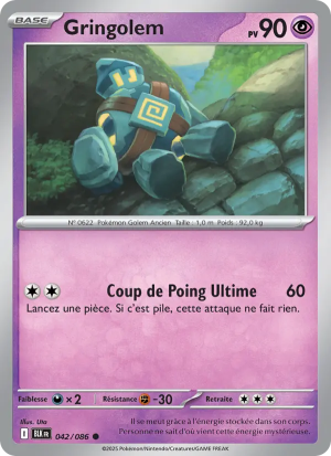 Carte Pokémon Gringolem 042/086 – Foudre Noire