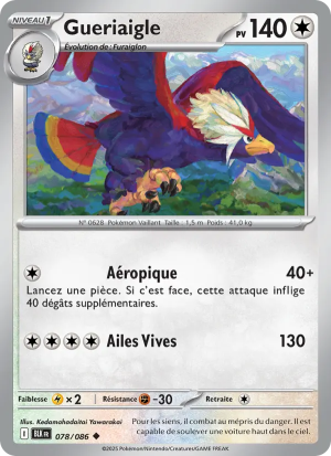 Carte Pokémon Gueriaigle 078/086 – Foudre Noire