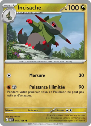Carte Pokémon Incisache 069/086 – Foudre Noire